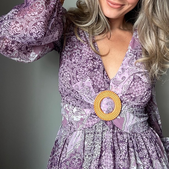 Floral purple maxi dress - Picture 3 of 3